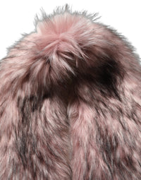Dolce & Gabbana Dolce & Gabbana Pink Acrylic Faux Fur Knit Shrug Vest Women's Top