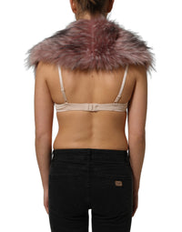 Dolce & Gabbana Dolce & Gabbana Pink Acrylic Faux Fur Knit Shrug Vest Women's Top
