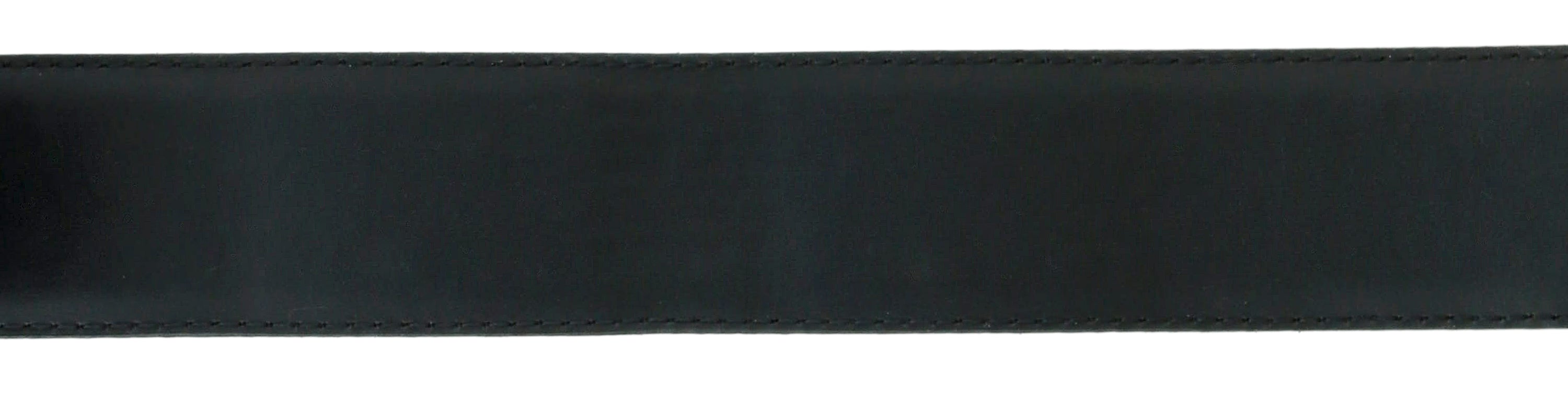 Pierre Cardin Shiny Black Embossed Classic Buckle Adjustable Belt Adjustable Mens Belt-