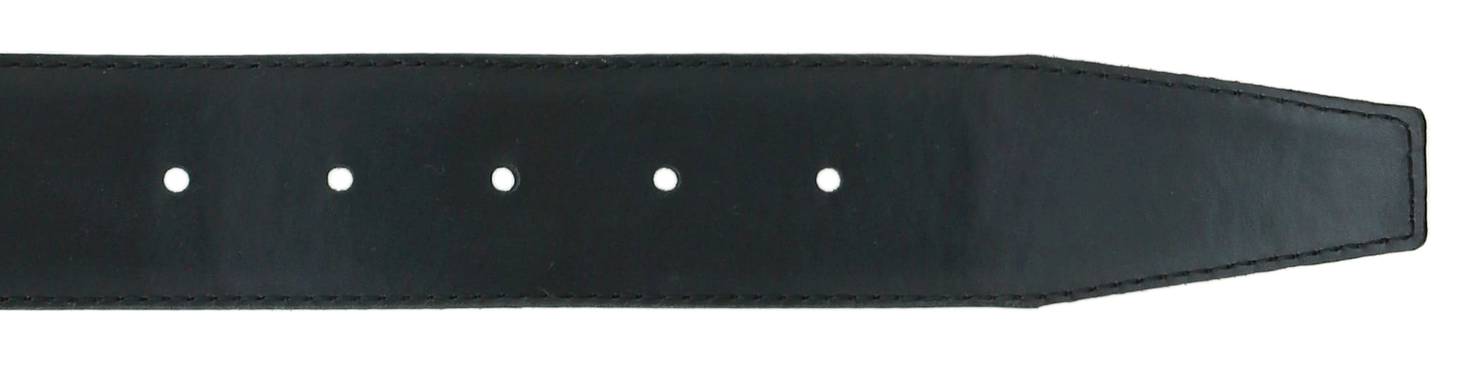Pierre Cardin Shiny Black Embossed Classic Buckle Adjustable Belt Adjustable Mens Belt-