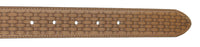 Pierre Cardin Light Brown Weave Textured Classic D-Ring Adjustable Belt Adjustable Mens Belt-