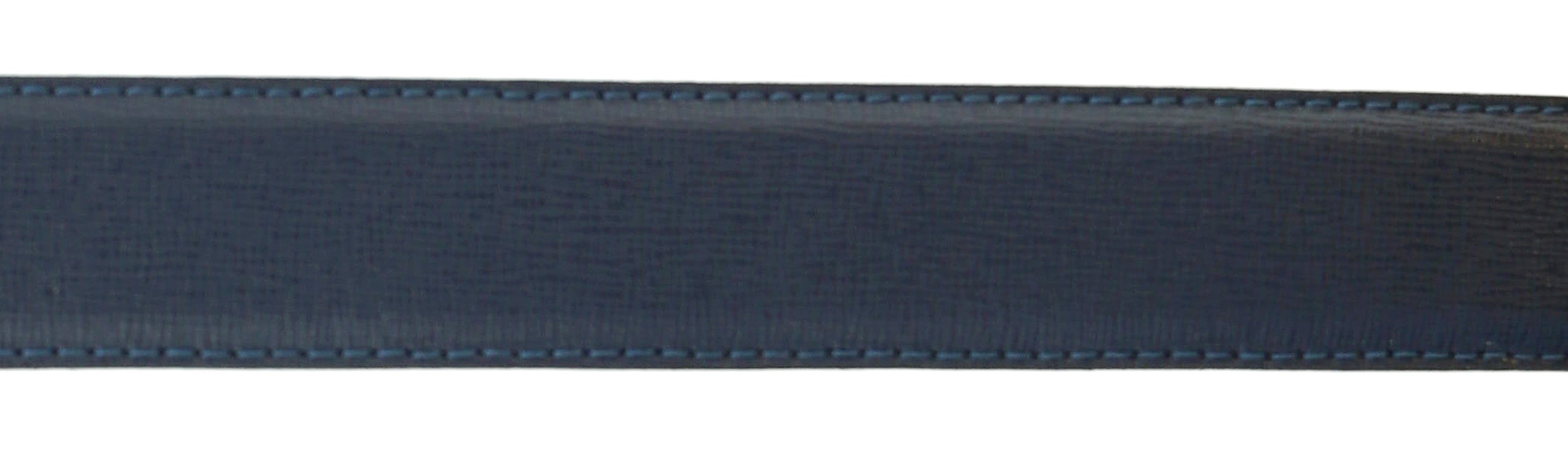 Pierre Cardin Navy Blue Textured Classic Silver D-Ring Adjustable Belt Adjustable Mens Belt-