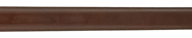 Pierre Cardin Shiny Brown Classic Silver D-Ring Adjustable Belt Adjustable Mens Belt-