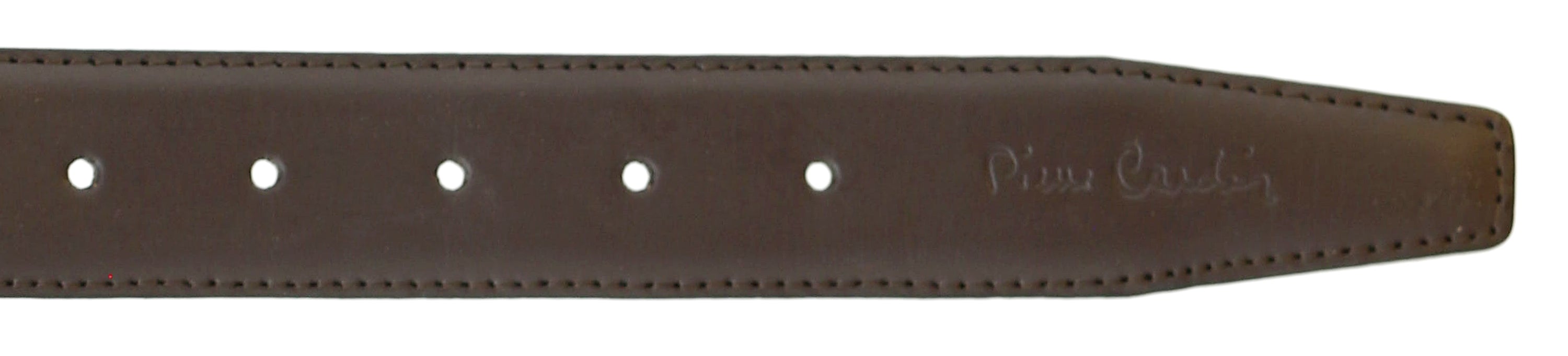 Pierre Cardin Dark Brown Classic Silver D-Ring Adjustable Belt Adjustable Mens Belt-