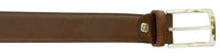 Pierre Cardin Brown Classic Square Silver D-Ring Adjustable Belt Adjustable Mens Belt-46