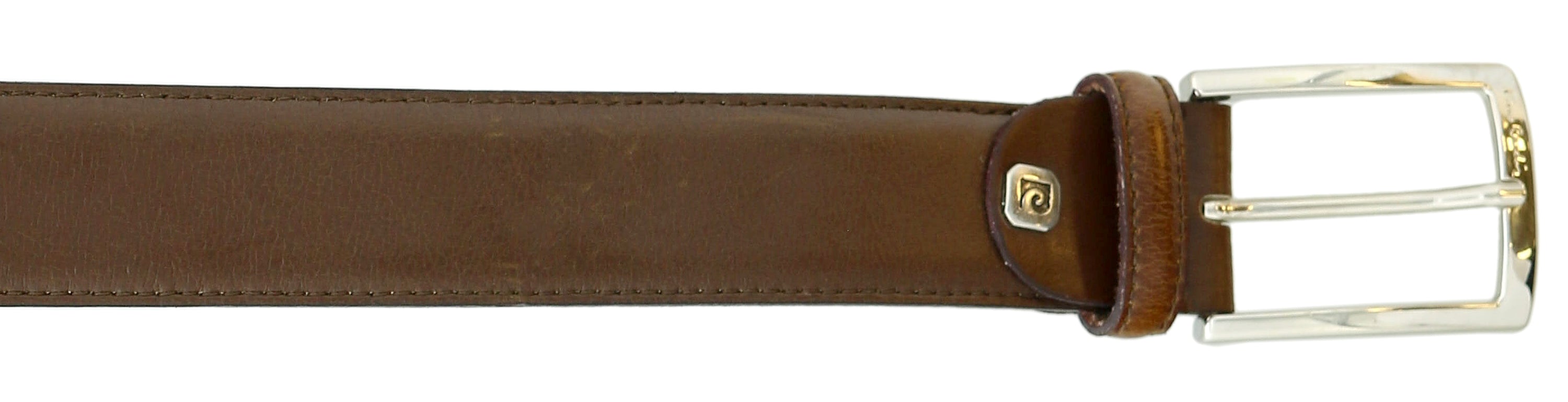 Pierre Cardin Brown Classic Square Silver D-Ring Adjustable Belt Adjustable Mens Belt-46