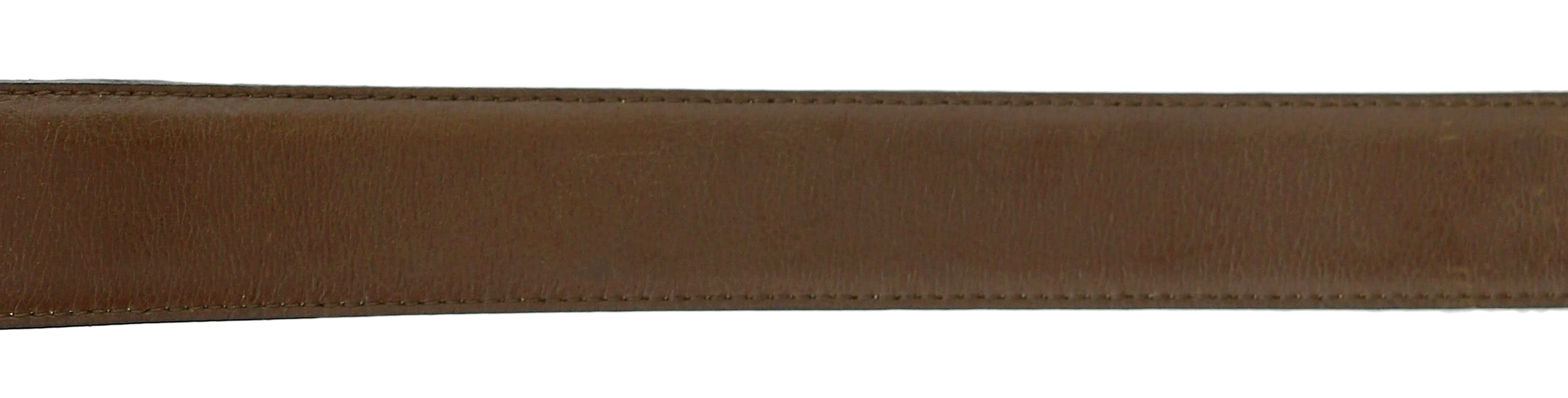 Pierre Cardin Brown Classic Square Silver D-Ring Adjustable Belt Adjustable Mens Belt-48