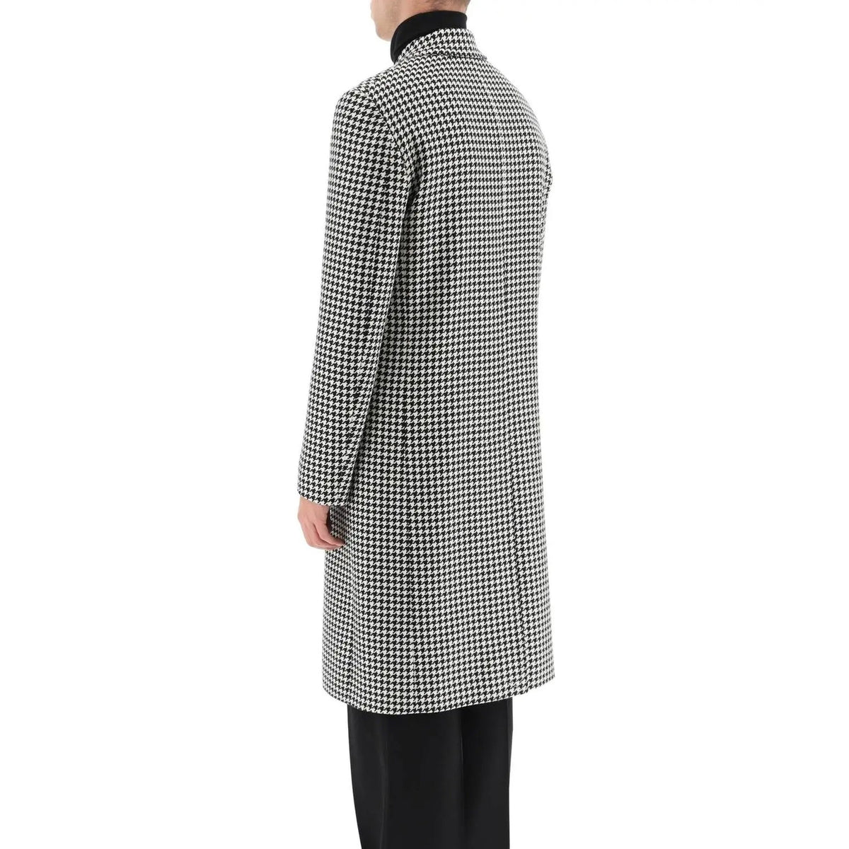 Alexander Mcqueen Pied-De-Poule Wool Coat Men