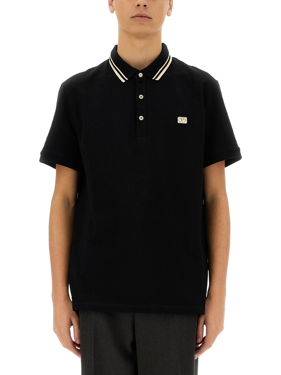 Valentino Men Piquet Polo