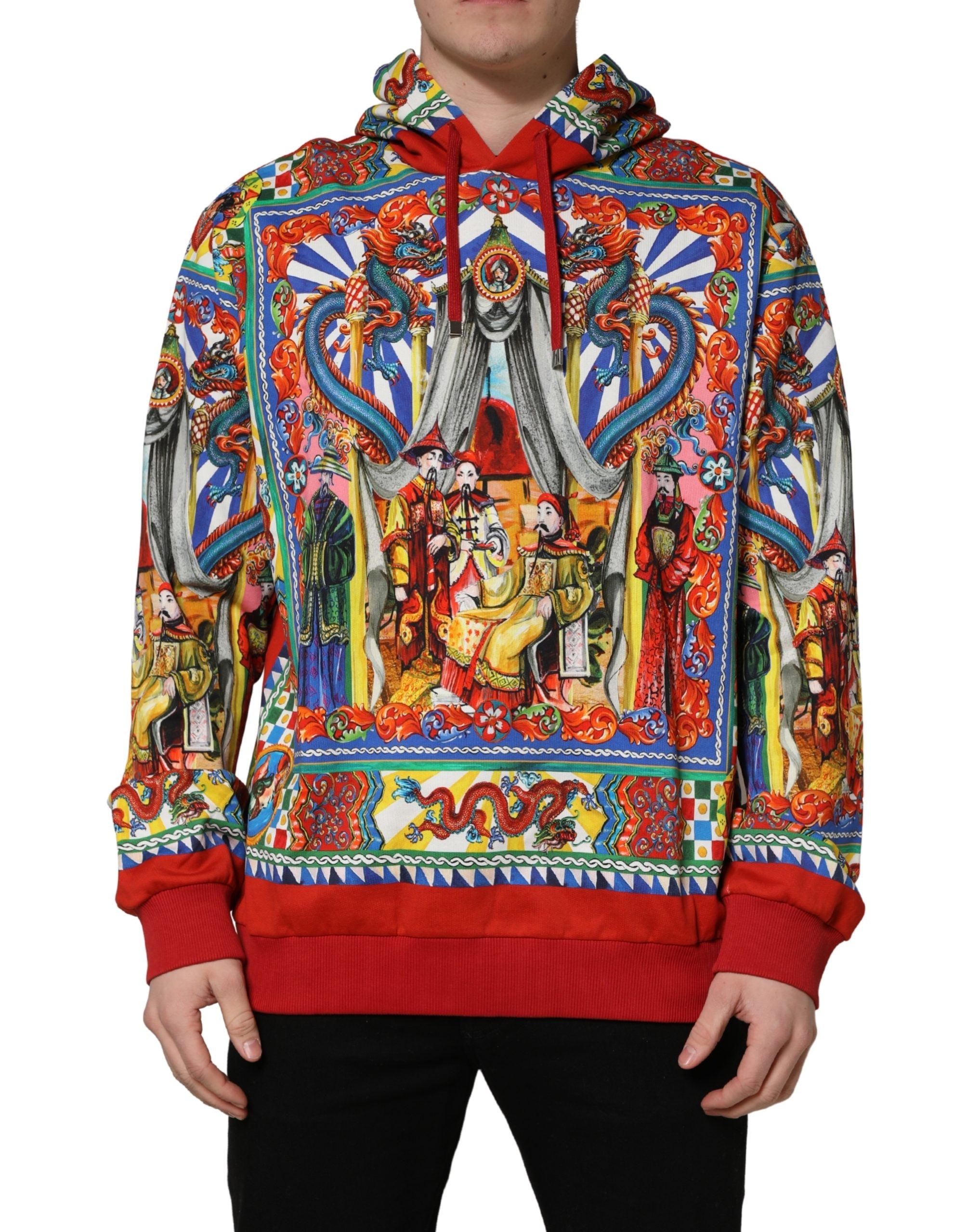 Dolce & Gabbana Dolce & Gabbana Multicolor Glamzilla Hooded Men Sweatshirt Men's Sweater