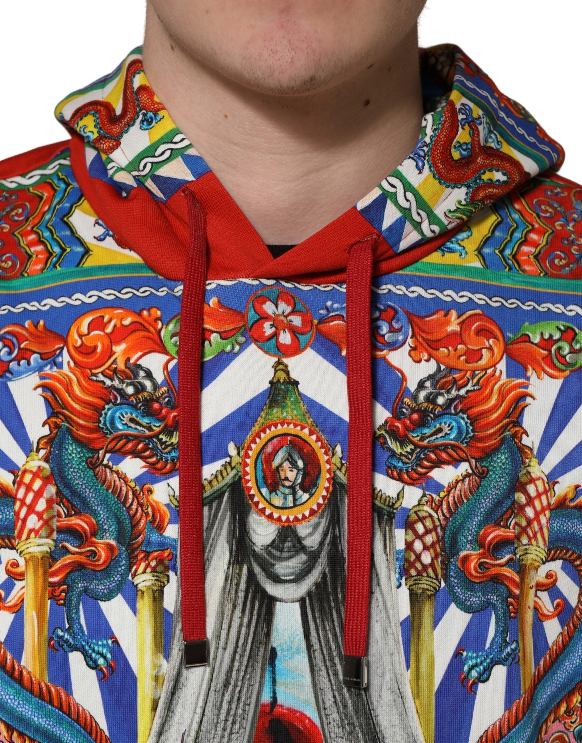 Dolce & Gabbana Dolce & Gabbana Multicolor Glamzilla Hooded Men Sweatshirt Men's Sweater