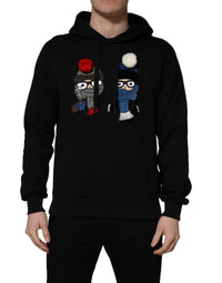 Dolce & Gabbana Dolce & Gabbana #dgfamily Black Cotton Hooded Men Sweatshirt Men's Sweater