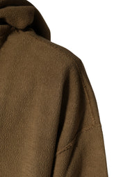 Dolce & Gabbana Dolce & Gabbana Brown Cotton Logo Coin Hooded Pullover Men's Sweater