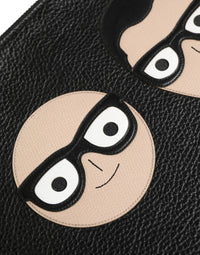 Dolce & Gabbana Dolce & Gabbana Black #DGFamily Embellished Leather Clutch Borse Men's Bag