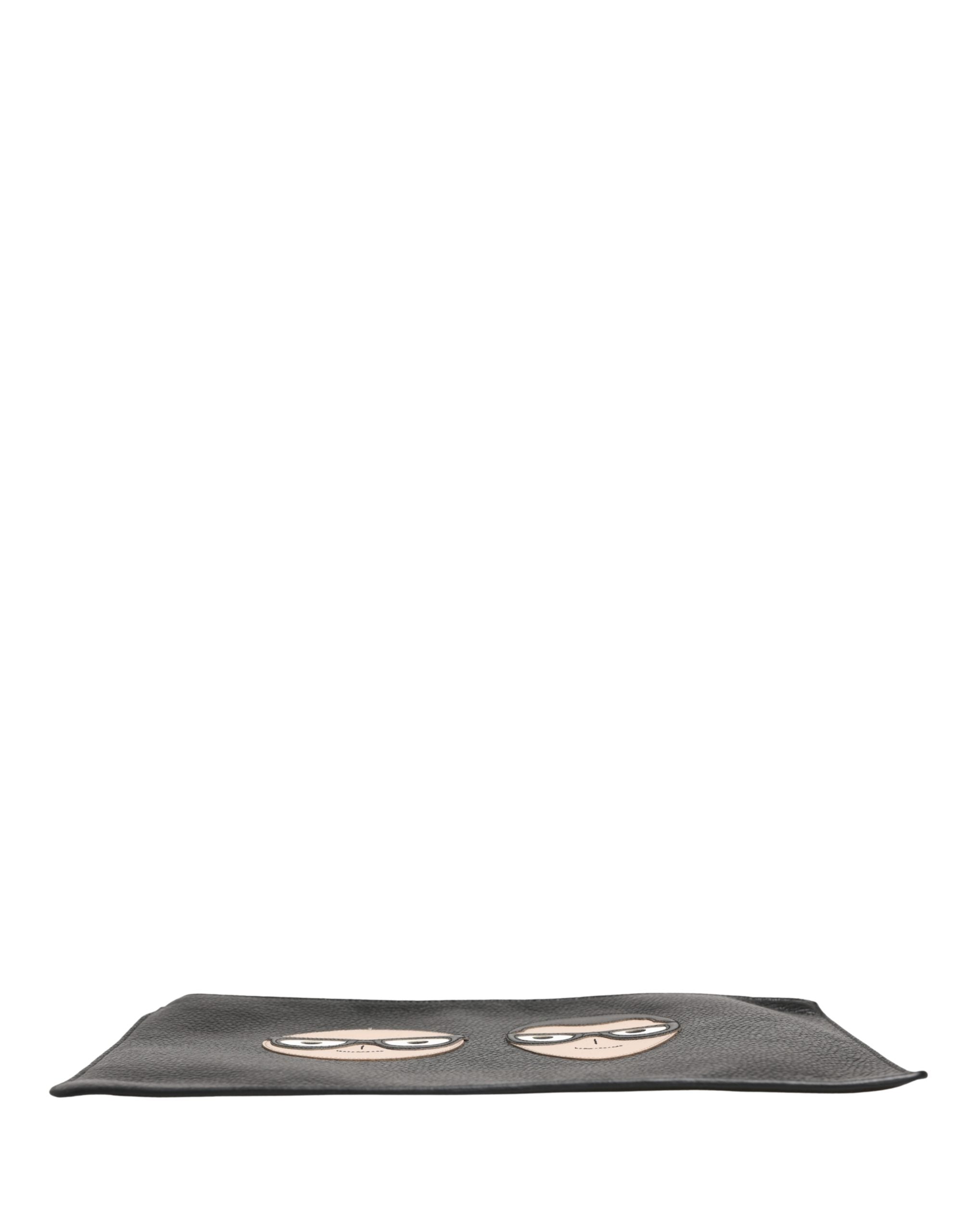 Dolce & Gabbana Dolce & Gabbana Black #DGFamily Embellished Leather Clutch Borse Men's Bag