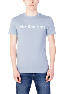 Calvin Klein Jeans Men's Classic Short Sleeve Crew Neck T-Shirt Regular S Light Blue