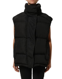 Dolce & Gabbana Black Polyester Sleeveless Padded Men Puffer Women's Jacket
