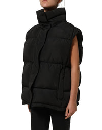 Dolce & Gabbana Black Polyester Sleeveless Padded Men Puffer Women's Jacket