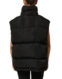 Dolce & Gabbana Black Polyester Sleeveless Padded Men Puffer Women's Jacket