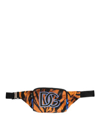 Dolce & Gabbana Dolce & Gabbana Brown Tiger Print Nylon Fanny Waist Pack Borse Men Men's Bag