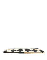 Dolce & Gabbana Dolce & Gabbana Multicolor Checkered Logo Print Nylon Clutch Borse Men's Bag