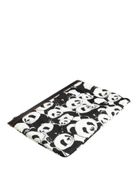 Dolce & Gabbana Dolce & Gabbana Black White Panda Print Nylon Clutch Men Pouch Borse Men's Bag