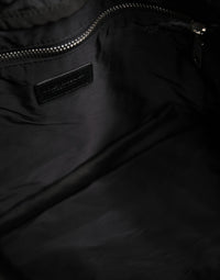Dolce & Gabbana Dolce & Gabbana Black White Striped Polyester Drawstring Backpack Men Men's Bag
