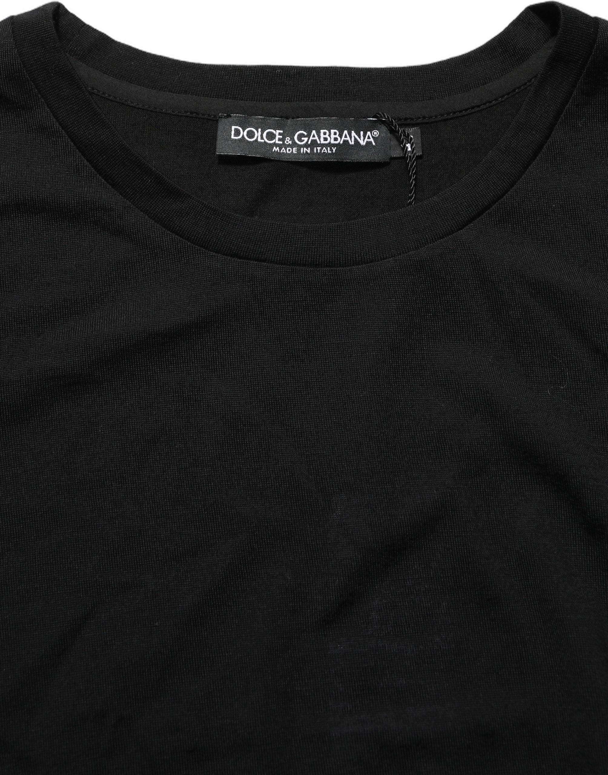 Dolce & Gabbana Dolce & Gabbana Black Wool Crew Neck Short Sleeves Men Women's T-shirt
