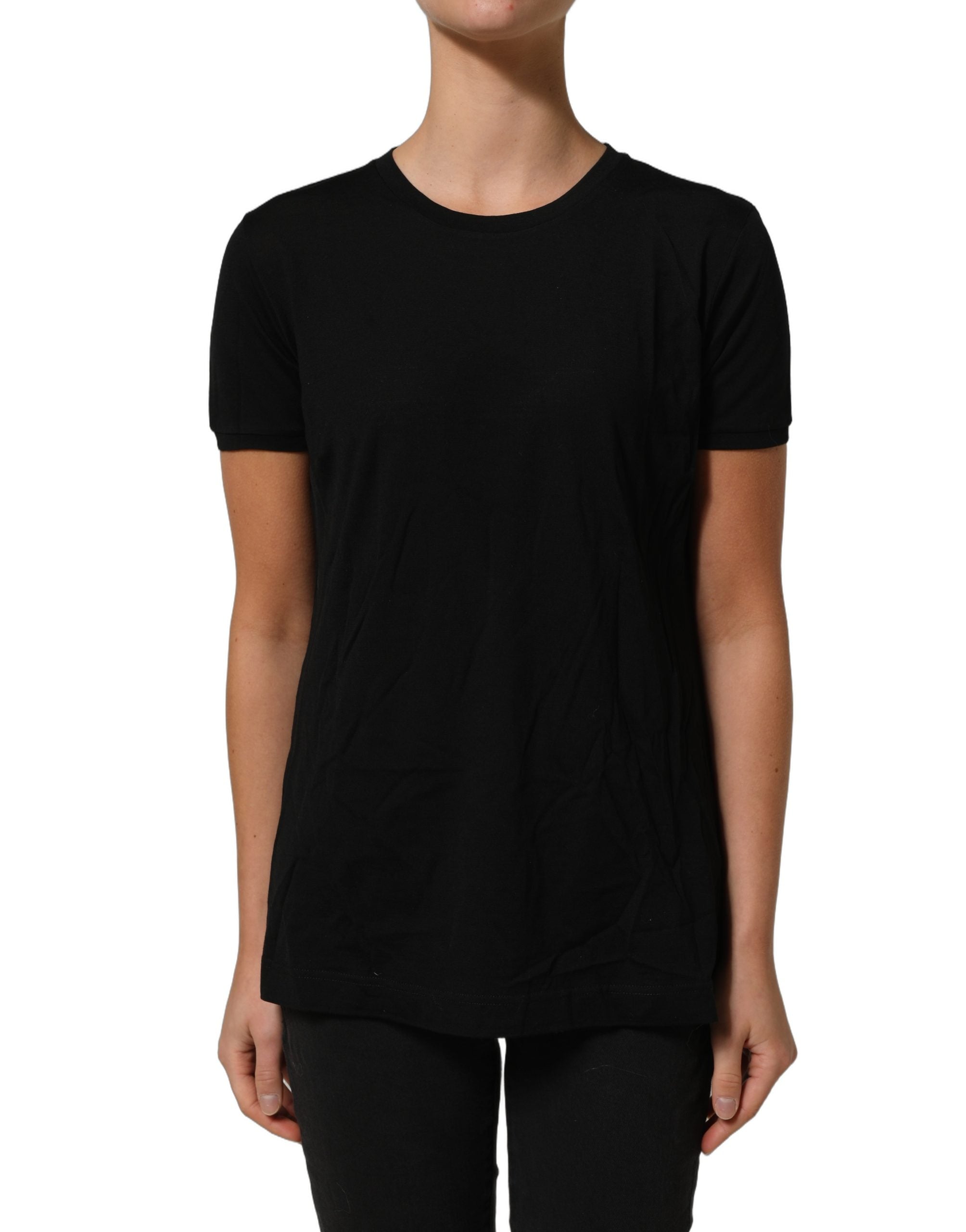 Dolce & Gabbana Dolce & Gabbana Black Wool Crew Neck Short Sleeves Men Women's T-shirt
