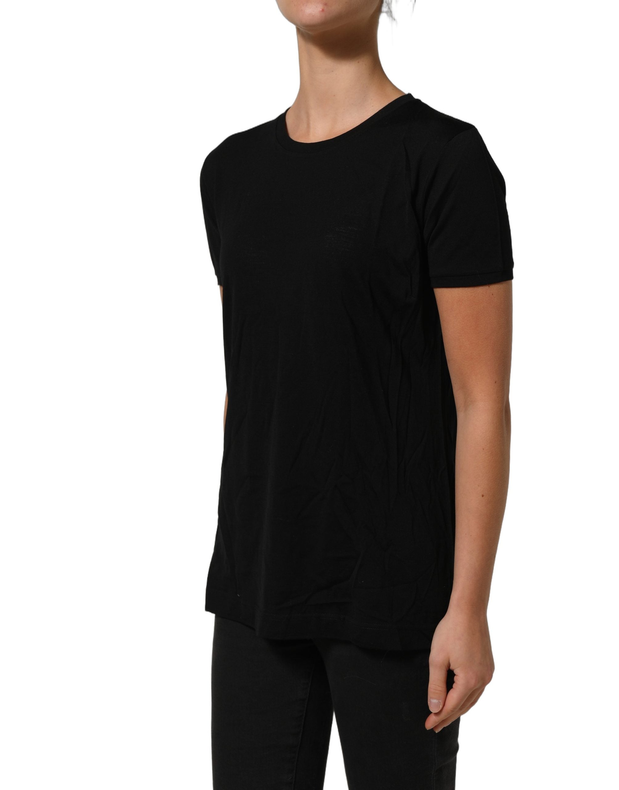 Dolce & Gabbana Dolce & Gabbana Black Wool Crew Neck Short Sleeves Men Women's T-shirt
