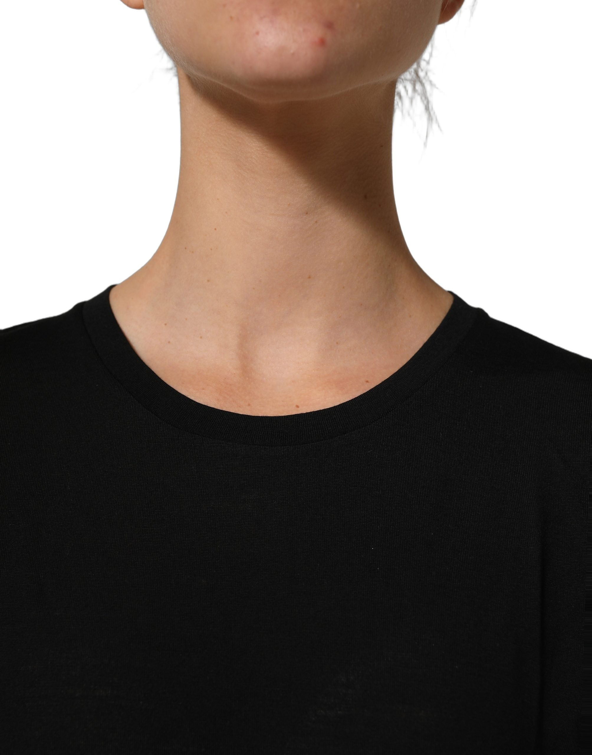 Dolce & Gabbana Dolce & Gabbana Black Wool Crew Neck Short Sleeves Men Women's T-shirt