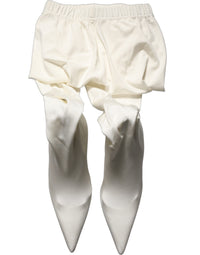 Dolce & Gabbana Dolce & Gabbana White High Heels Pumps Jersey Tights Women's Shoes