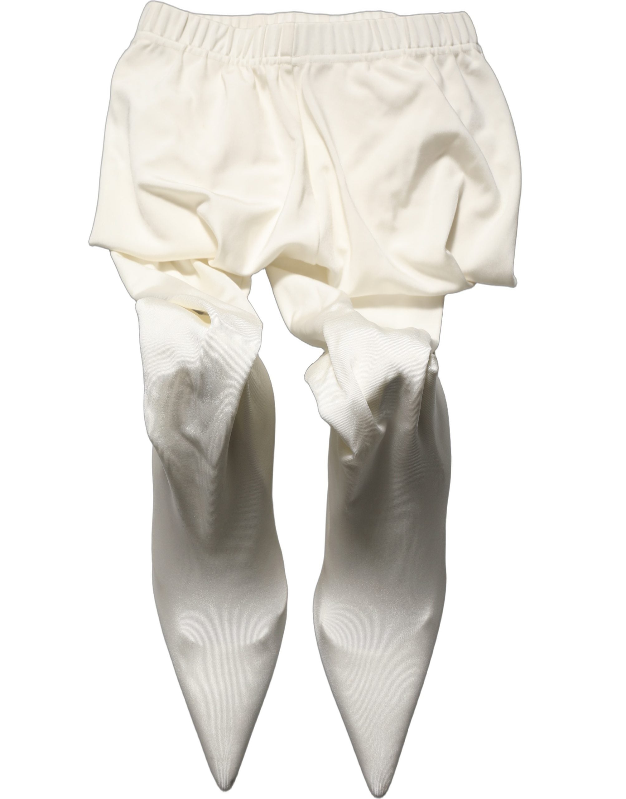 Dolce & Gabbana Dolce & Gabbana White High Heels Pumps Jersey Tights Women's Shoes