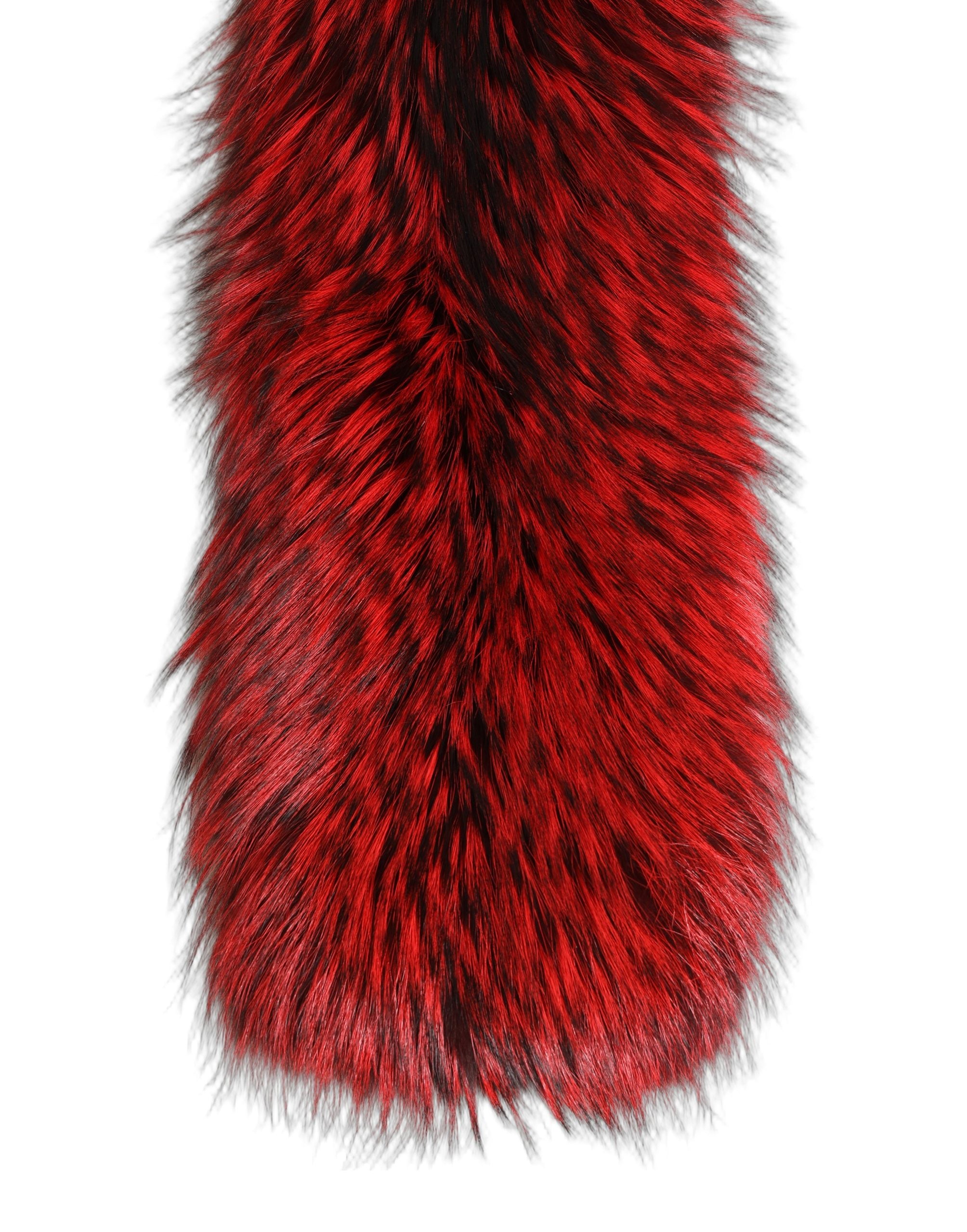Dolce & Gabbana Dolce & Gabbana Red Fox Fur Neck Wrap Warmer Winter Women's Scarf