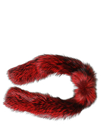 Dolce & Gabbana Dolce & Gabbana Red Fox Fur Neck Wrap Warmer Winter Women's Scarf