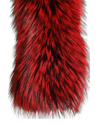 Dolce & Gabbana Dolce & Gabbana Red Fox Fur Neck Wrap Warmer Winter Women's Scarf