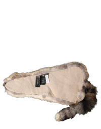 Dolce & Gabbana Dolce & Gabbana Brown Frost Fox Fur Neck Warmer Winter Women's Scarf
