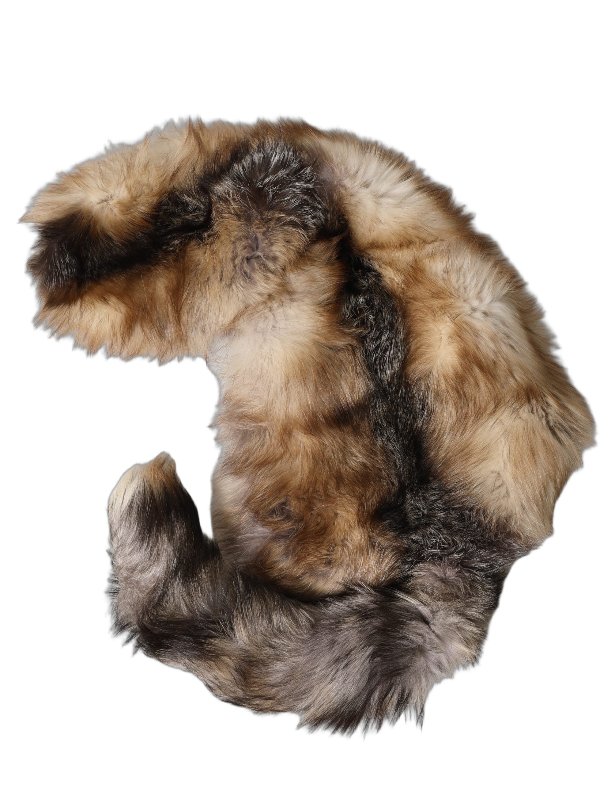 Dolce & Gabbana Dolce & Gabbana Brown Frost Fox Fur Neck Warmer Winter Women's Scarf