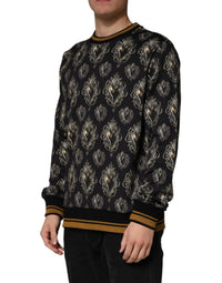 Dolce & Gabbana Dolce & Gabbana Black Sacred Heart Cotton Sweatshirt Men's Sweater