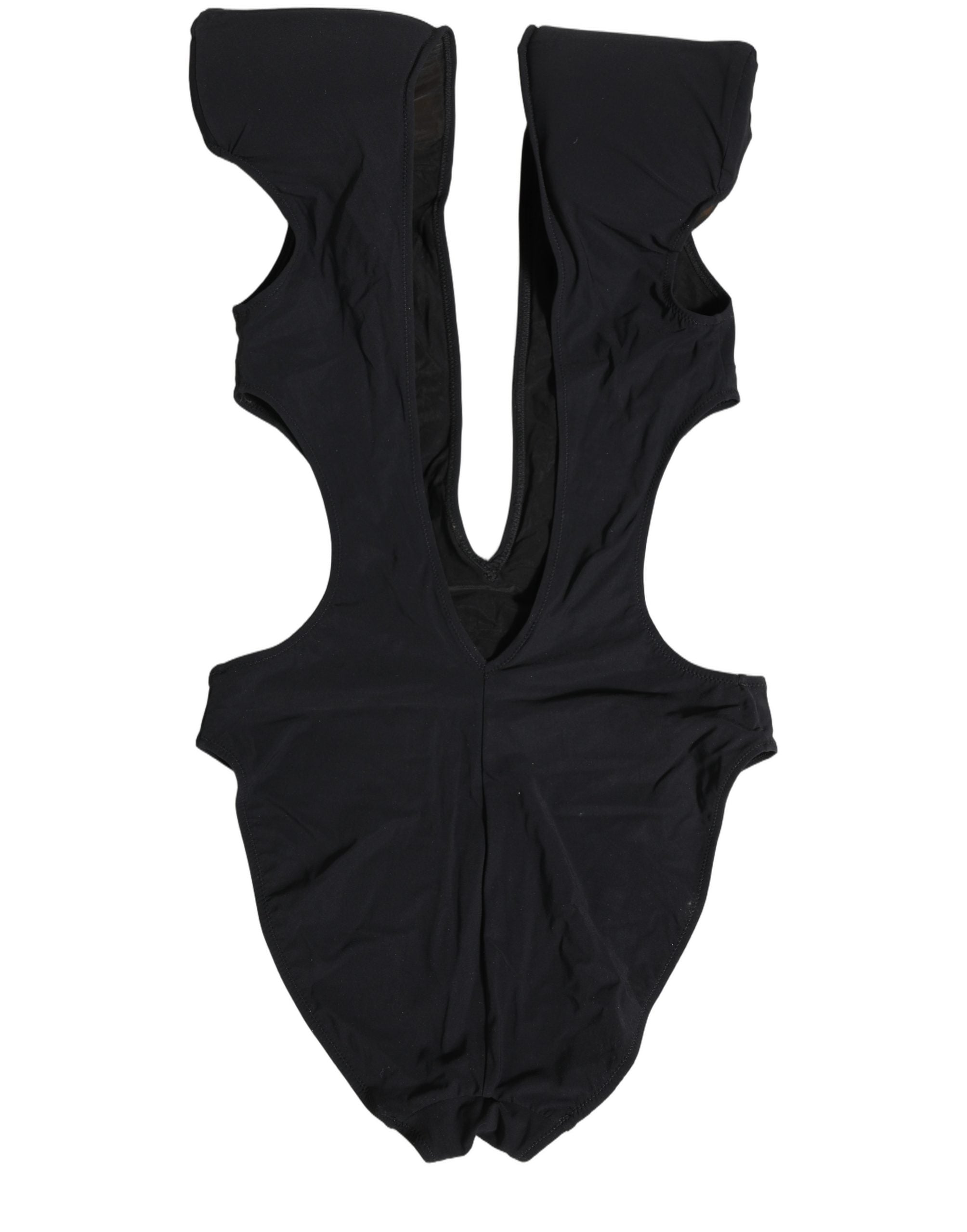 Dolce & Gabbana Black Logo Embellished Cutout One Piece Women's Swimwear