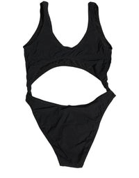 Dolce & Gabbana Black Cutout Logo One Piece Swimsuit Women's Swimwear