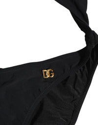 Dolce & Gabbana Black Cutout Logo One Piece Swimsuit Women's Swimwear