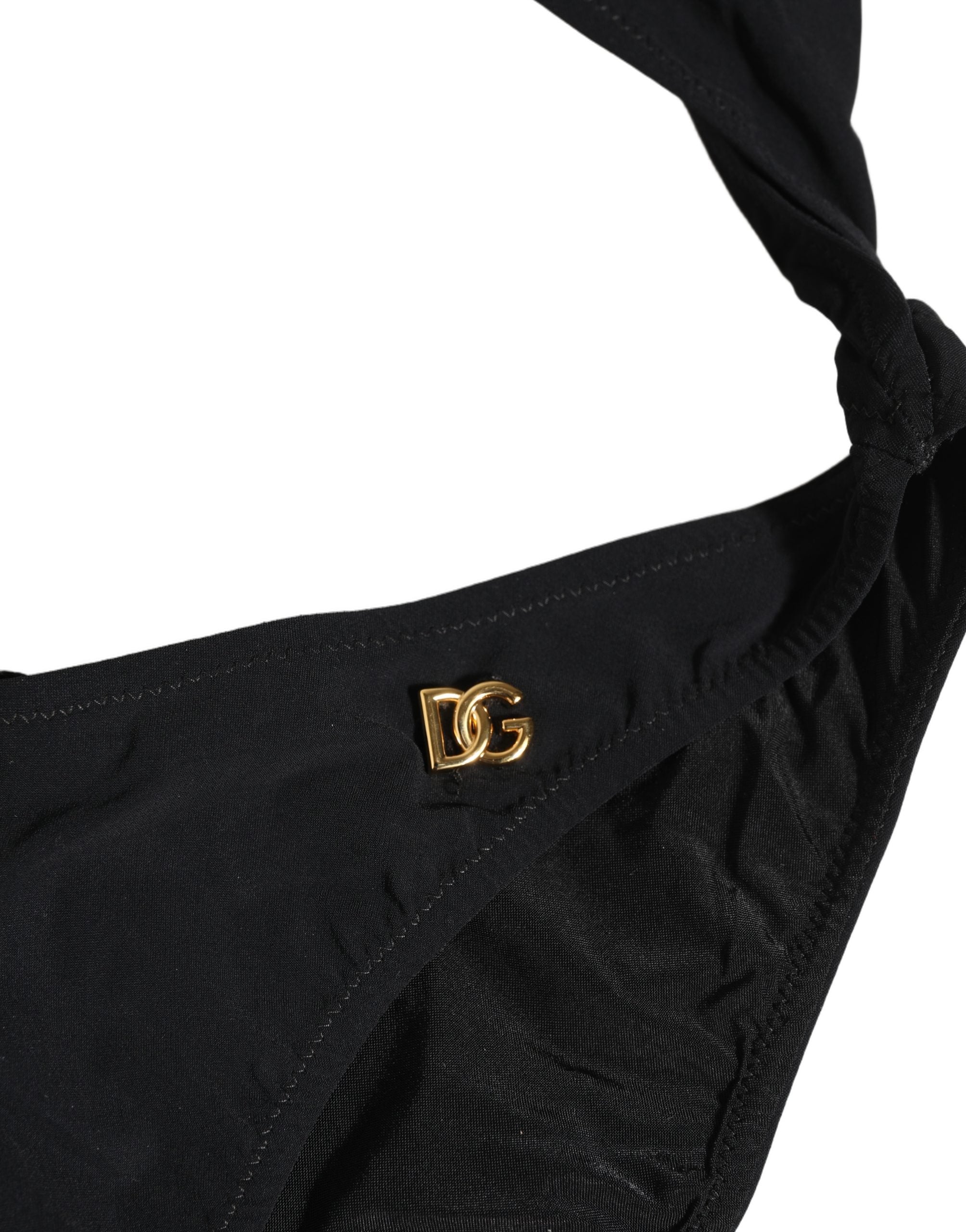 Dolce & Gabbana Black Cutout Logo One Piece Swimsuit Women's Swimwear