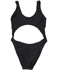 Dolce & Gabbana Black Cutout Logo One Piece Swimsuit Women's Swimwear