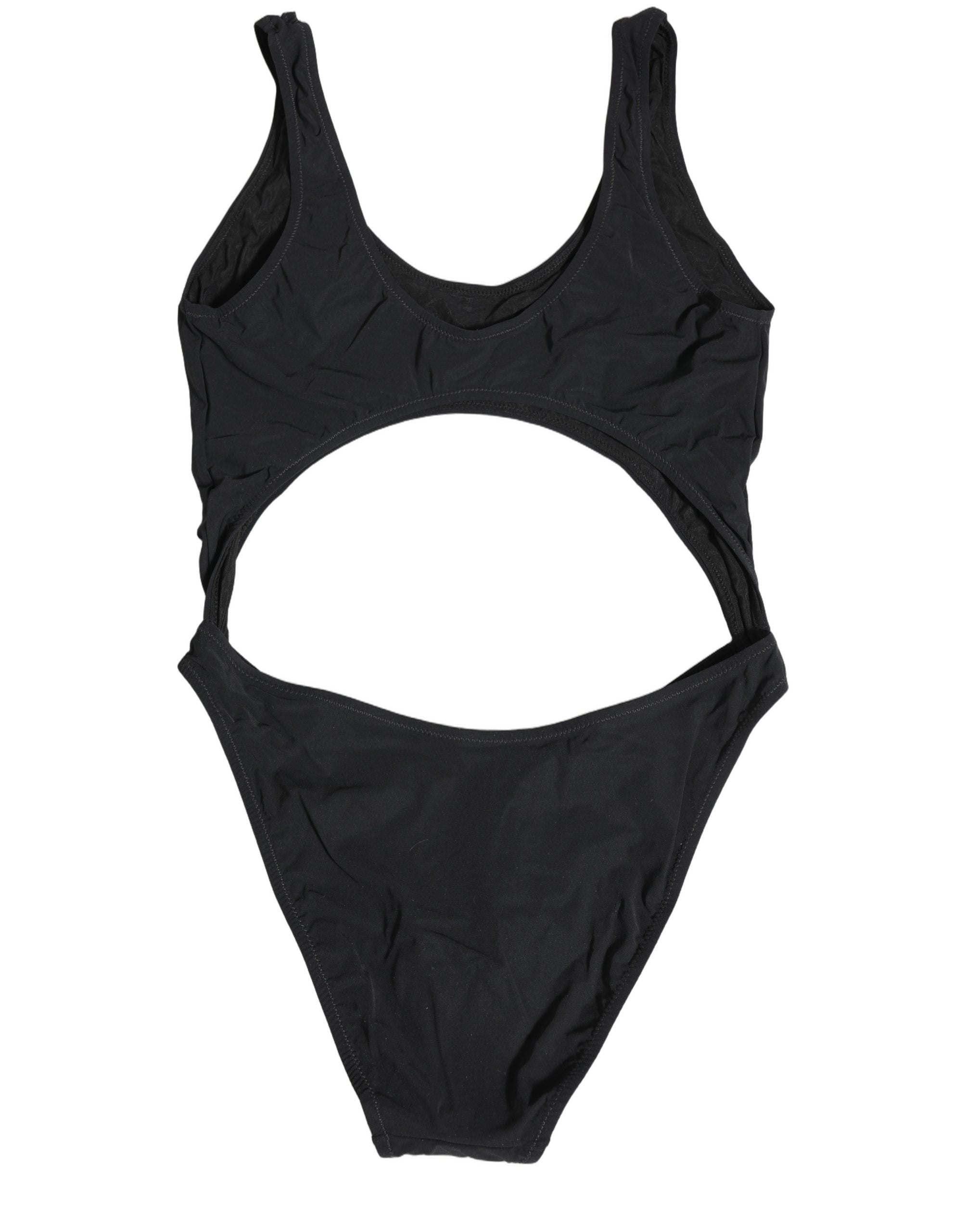 Dolce & Gabbana Black Cutout Logo One Piece Swimsuit Women's Swimwear
