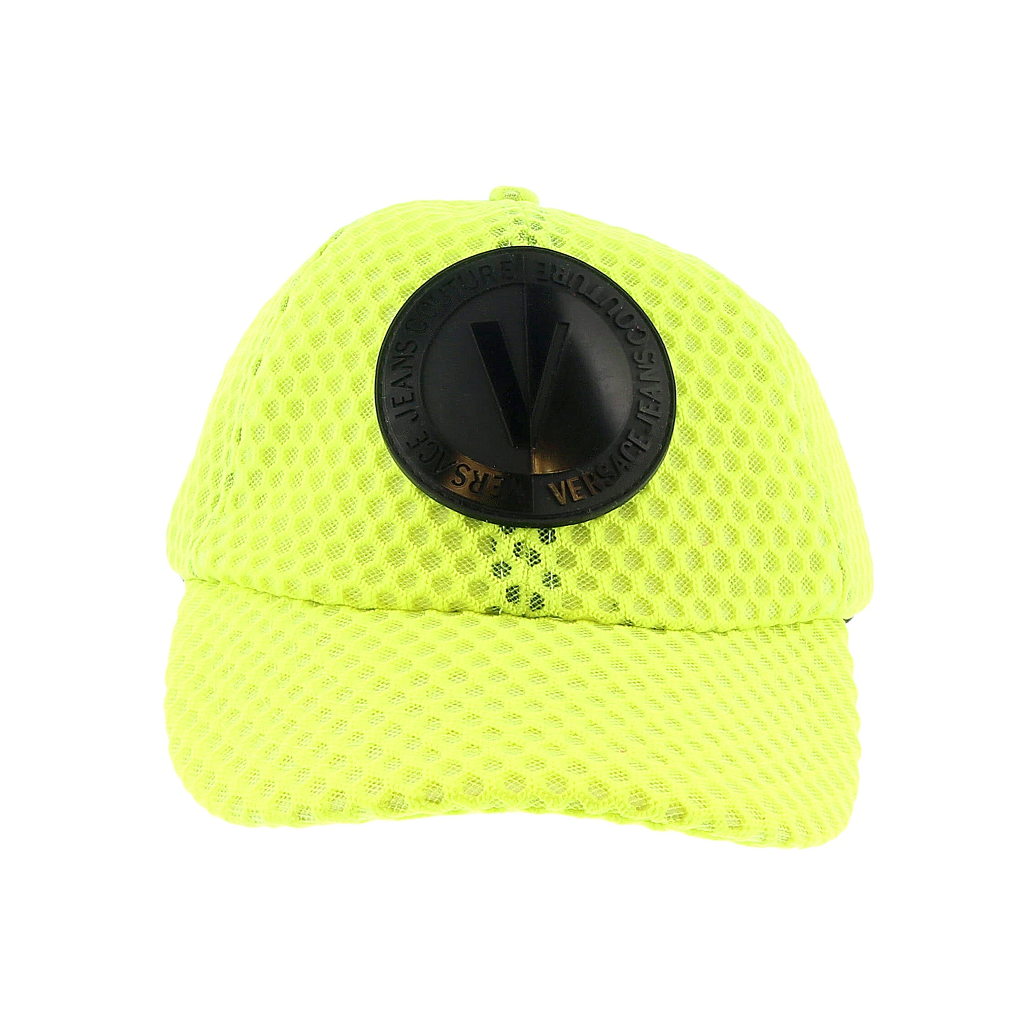 Versace Jeans Couture Neon Yellow Medallion Baseball Cap