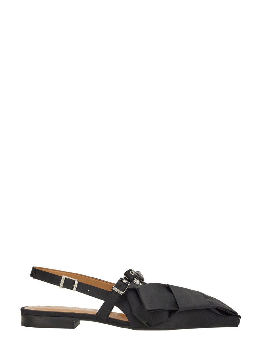 Ganni Women Satin Ballerina