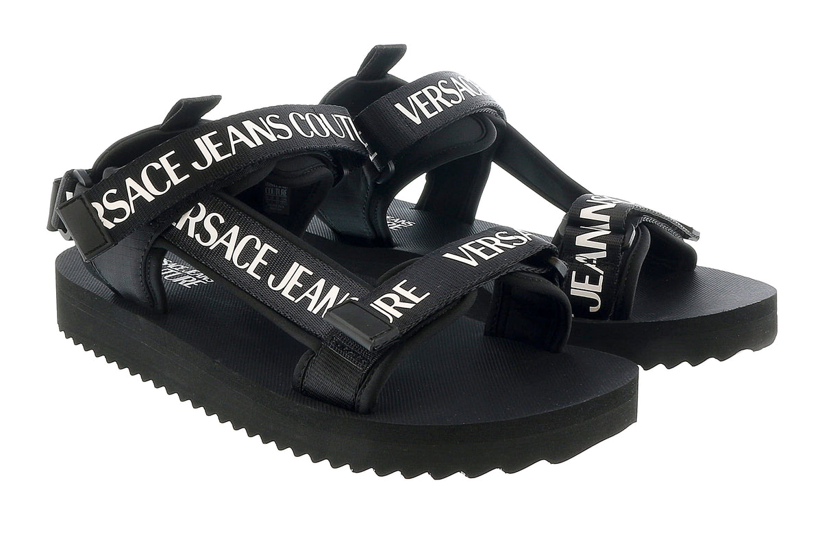 Versace Jeans Couture Versace Jeans Couture Black Signature Strap Trek Fashion Sandal