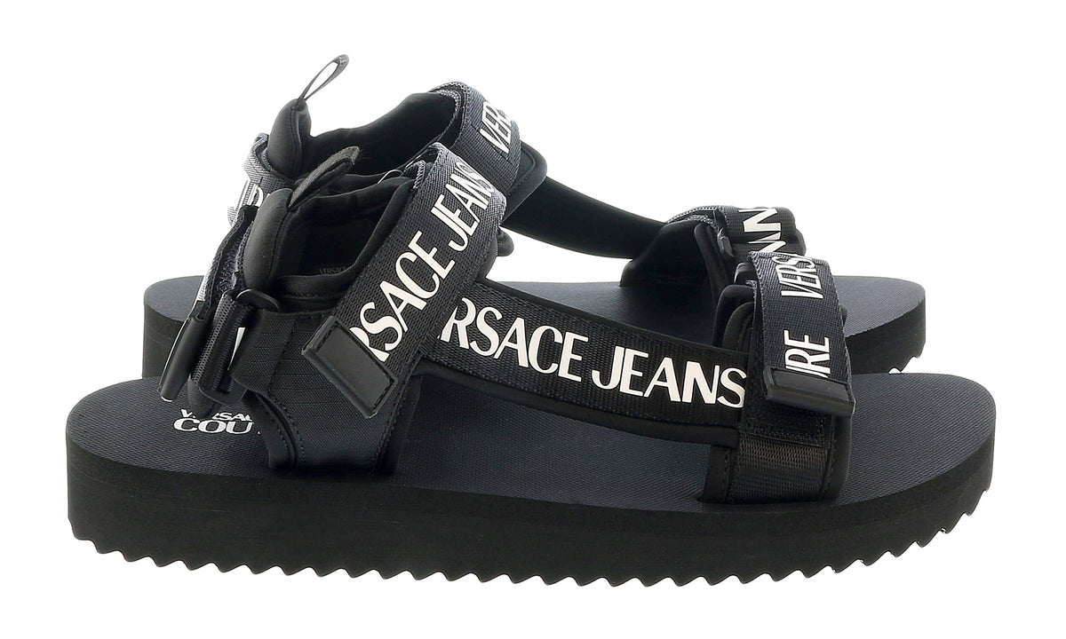 Versace Jeans Couture Versace Jeans Couture Black Signature Strap Trek Fashion Sandal