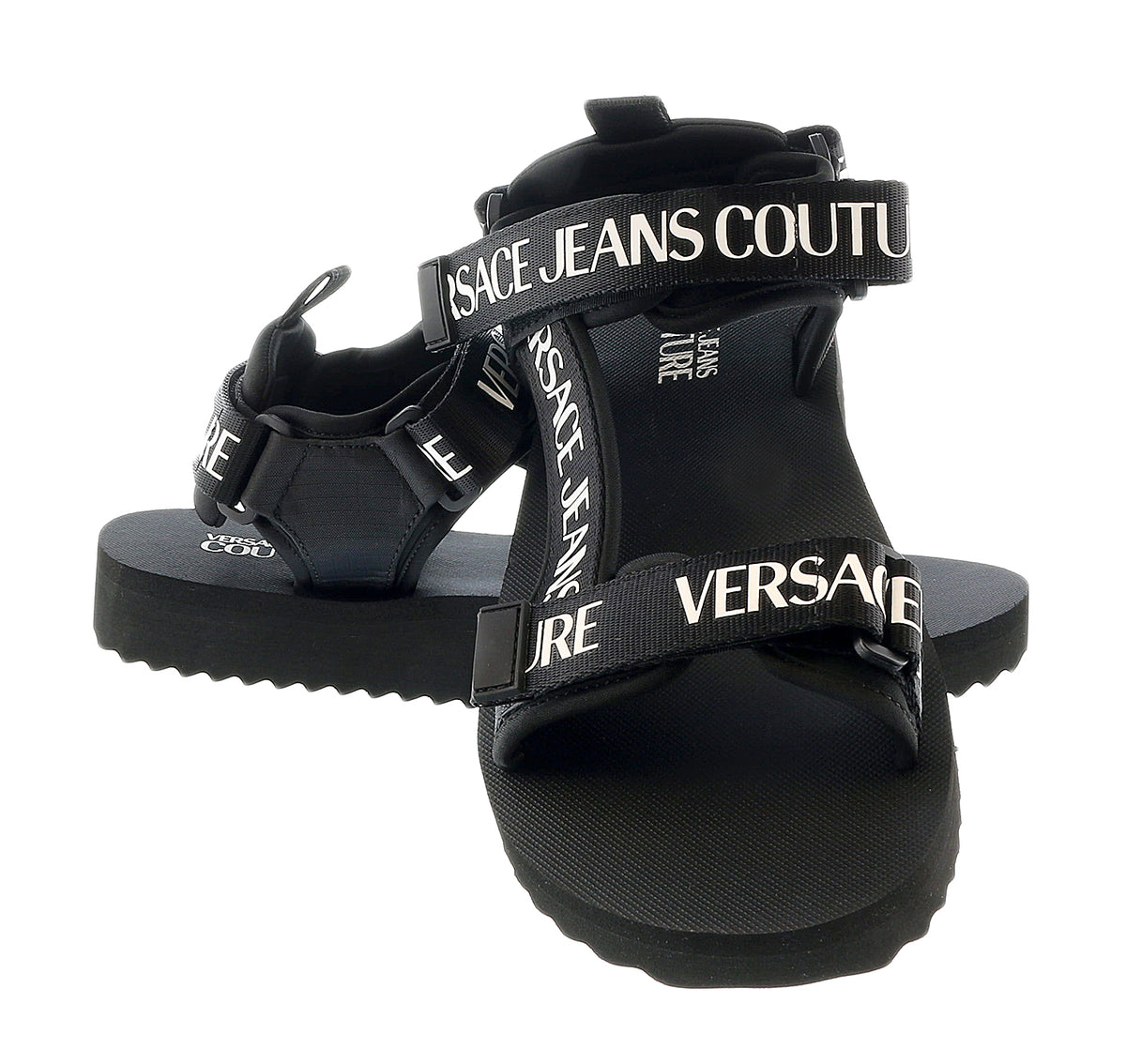 Versace Jeans Couture Versace Jeans Couture Black Signature Strap Trek Fashion Sandal